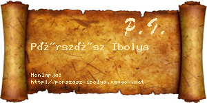 Pórszász Ibolya névjegykártya